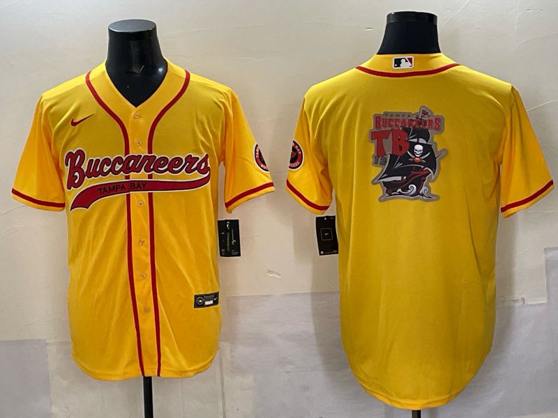 Men 2025 Tampa Bay Buccaneers Blank Yellow Joint Name Nike Limited NFL Jersey style 04